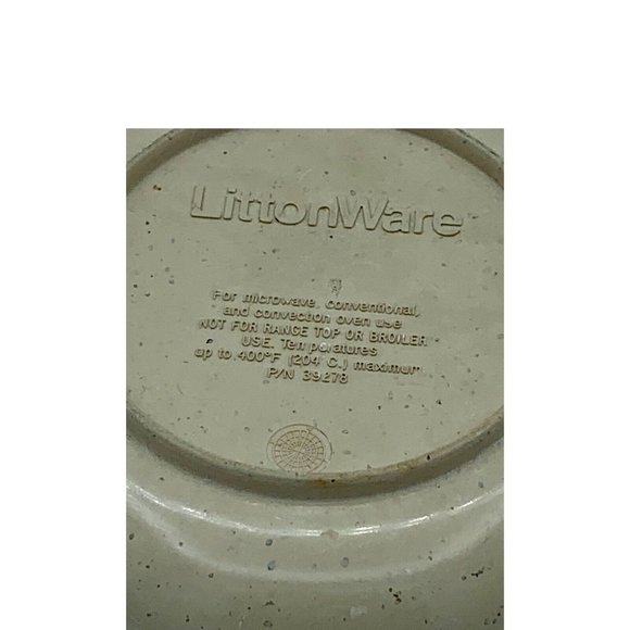 Vintage Littonware Microwave Cookware 2 Cup Round Bowl with Lid 39278 Tan Food - Picture 7 of 7